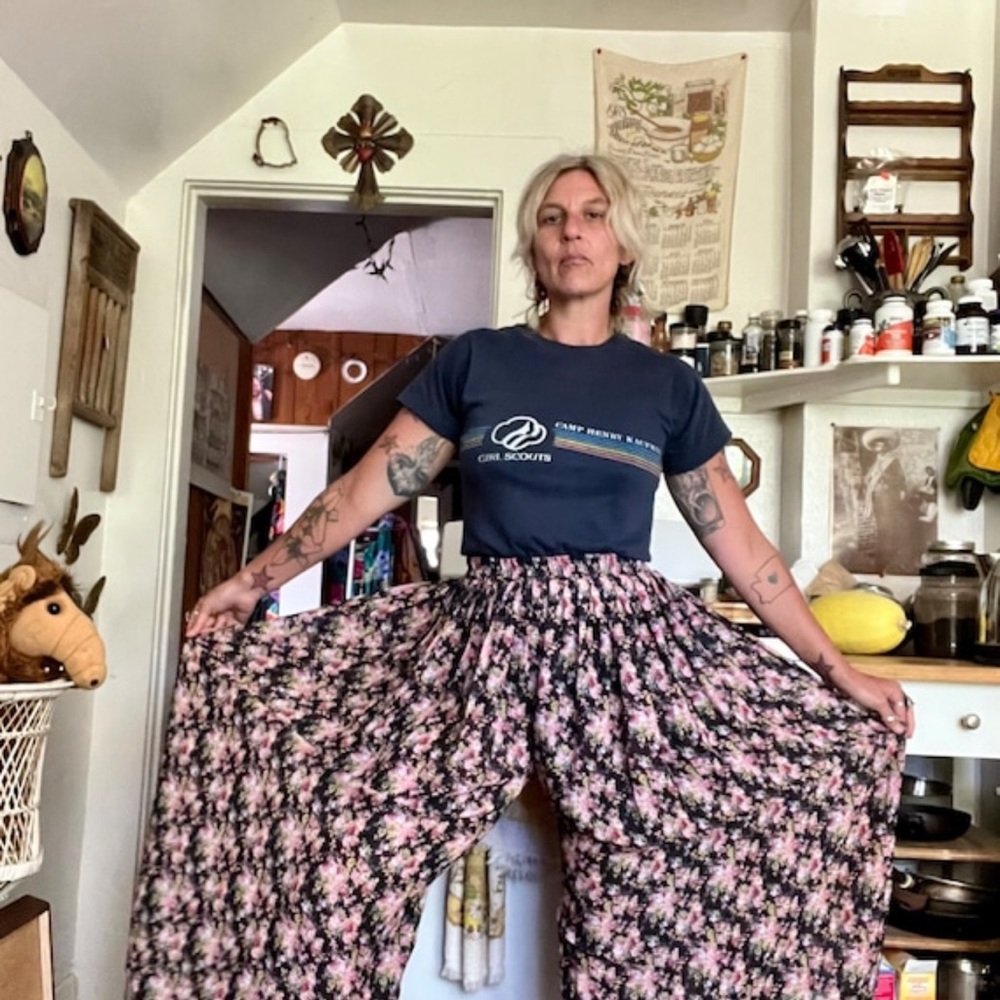 1990’s  VTG floral palazzo pants womens size small/medium